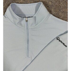 Peter Millar Taylormade Mens 1/4 Zip Golf Pullover Size Large Performance Blue